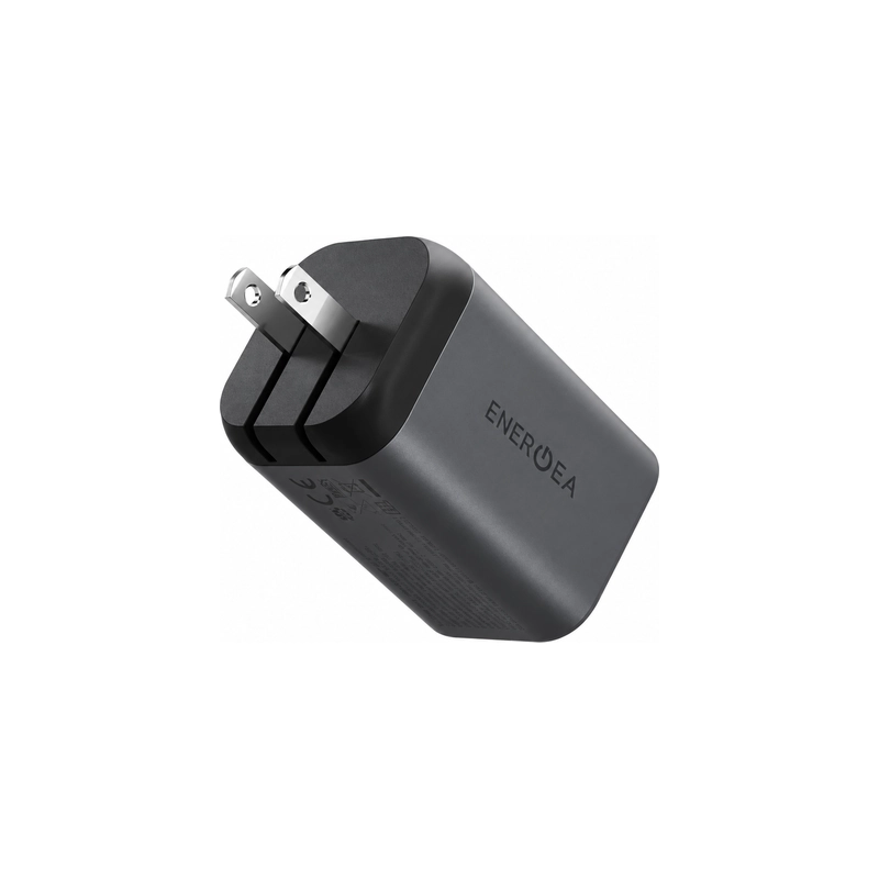نمای پشت شارژر دیواری Energea AmpCharge Mini 45W مشکی با دوشاخه برق