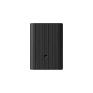 نمای جلوی پاوربانک شیائومی Mi 3 Ultra Compact ظرفیت 10000 میلی‌آمپر ساعت مشکی