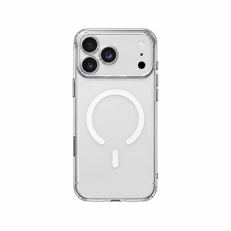 نمای پشت قاب UNIQ AirSuit Glossy Clear روی iPhone 18 Pro