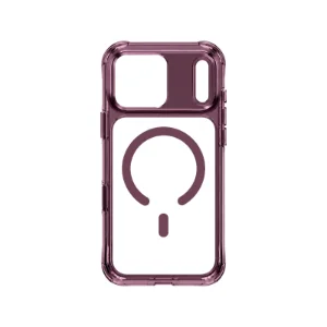 نمای پشت قاب UNIQ LifePro Xtreme Deep Burgundy مخصوص آیفون 18 پرو مکس با طراحی شفاف و حلقه مغناطیسی