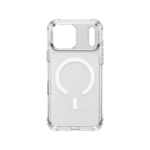 نمای پشت قاب شفاف UNIQ LifePro Xtreme Crystal Clear مخصوص آیفون 18 پرو مکس با حلقه مغناطیسی سفید